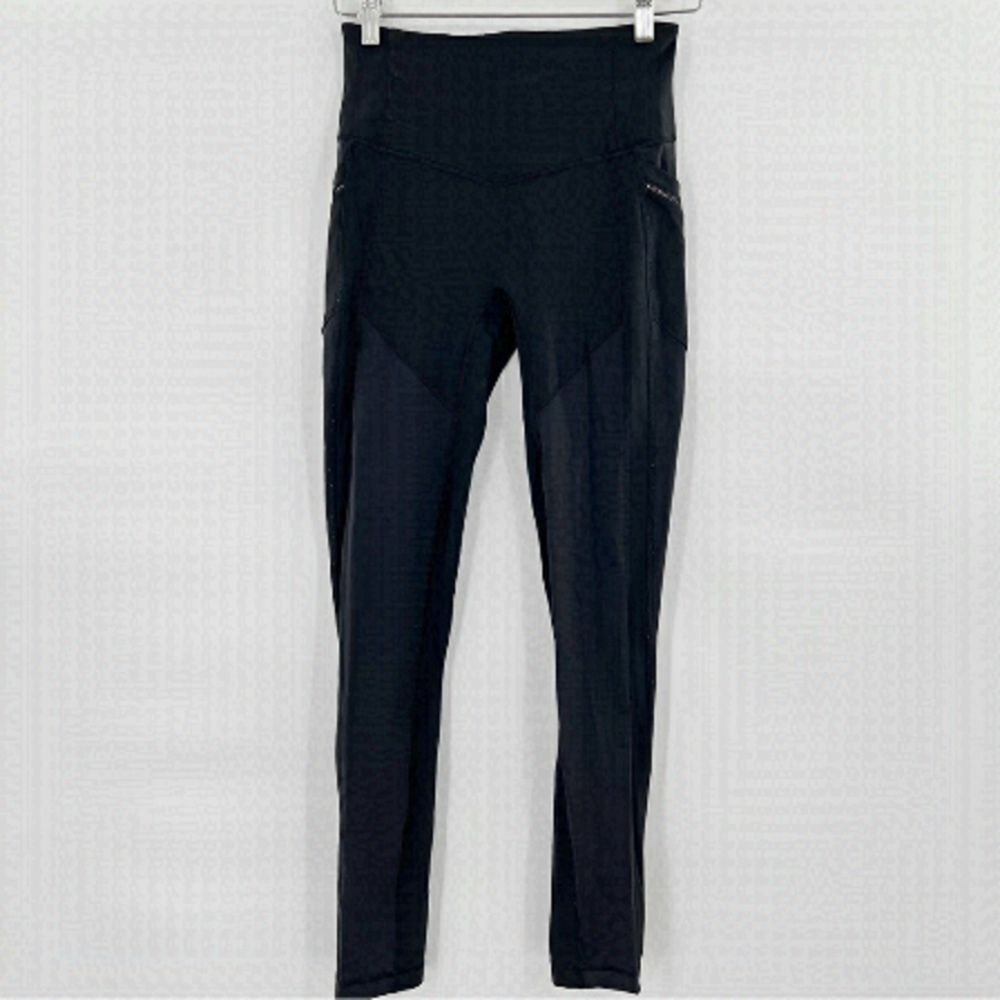 LULULEMON Black High Waisted Leggings Reflective
